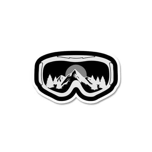 Skiing glasses sticker