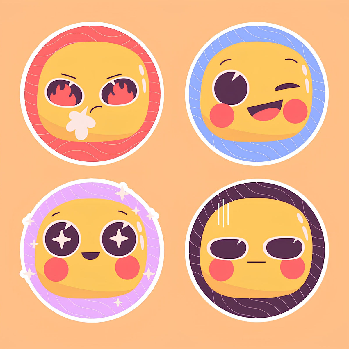 Smule Sticker Smile Sticker-21 โ Inkyprinty.in