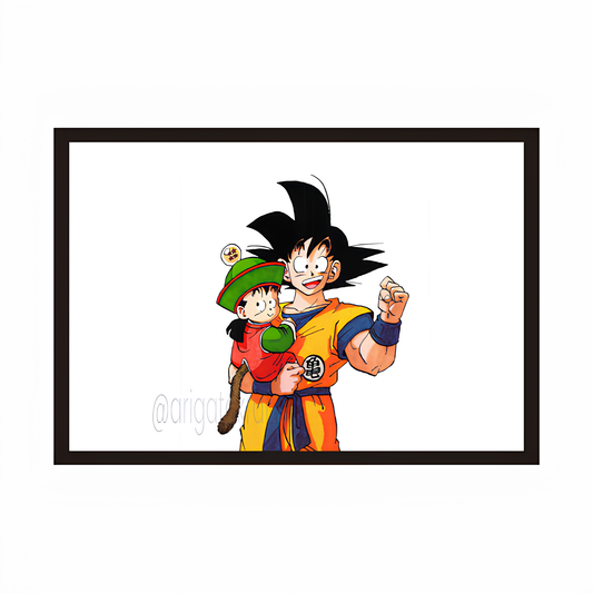 Son Goku and Gohan - DBZ Framed