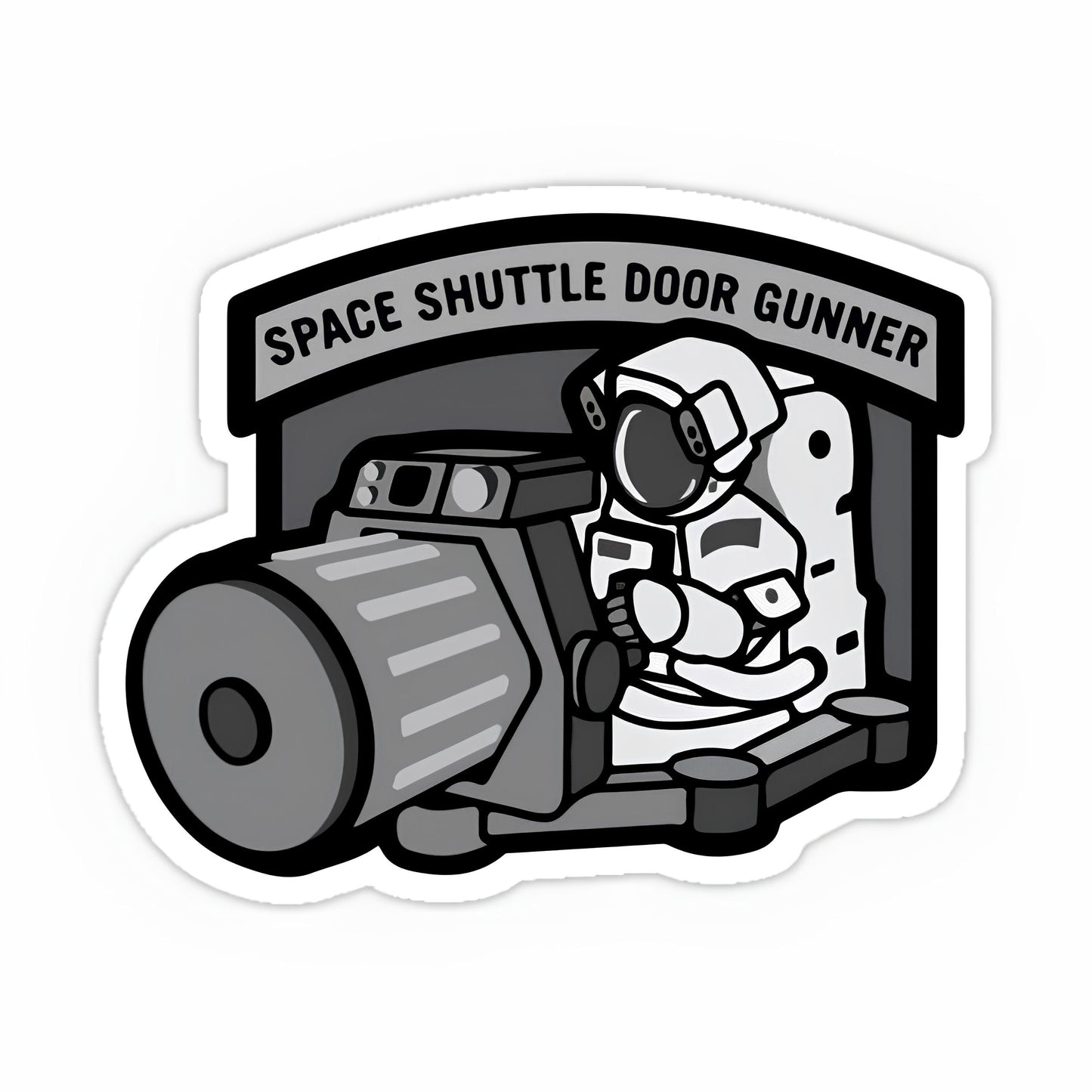 Space shuttle door sticker