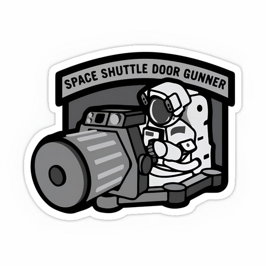 Space shuttle door sticker