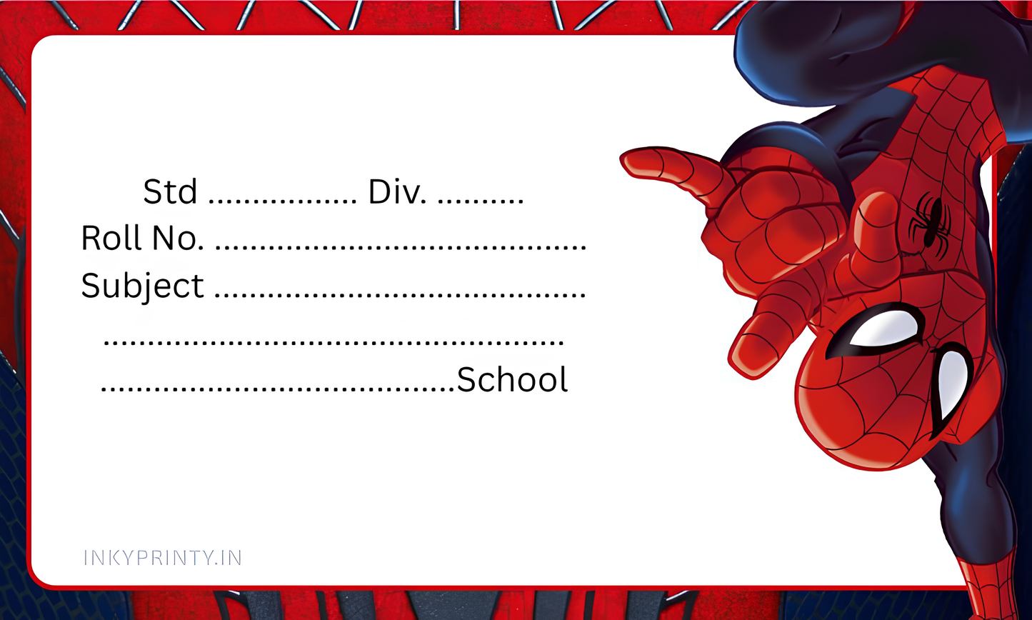 Spiderman Name slip-2