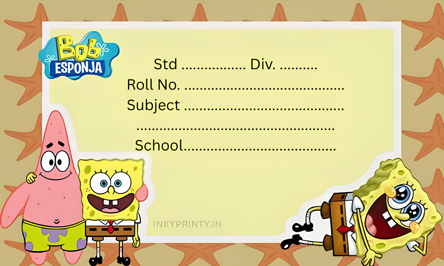 Square Pants Name slip-40