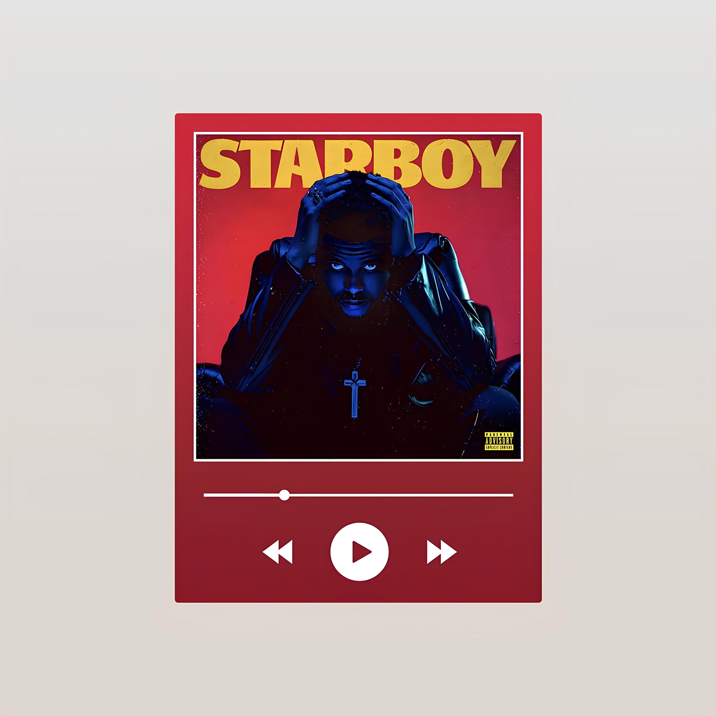 Starboy - Weeknd Metal Poster