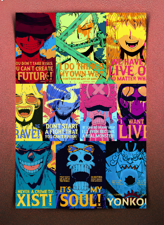 Strawhat Crew Aesthetic Wall Poster