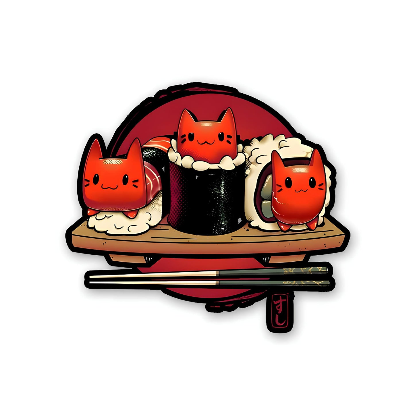 Sushi cat sticker