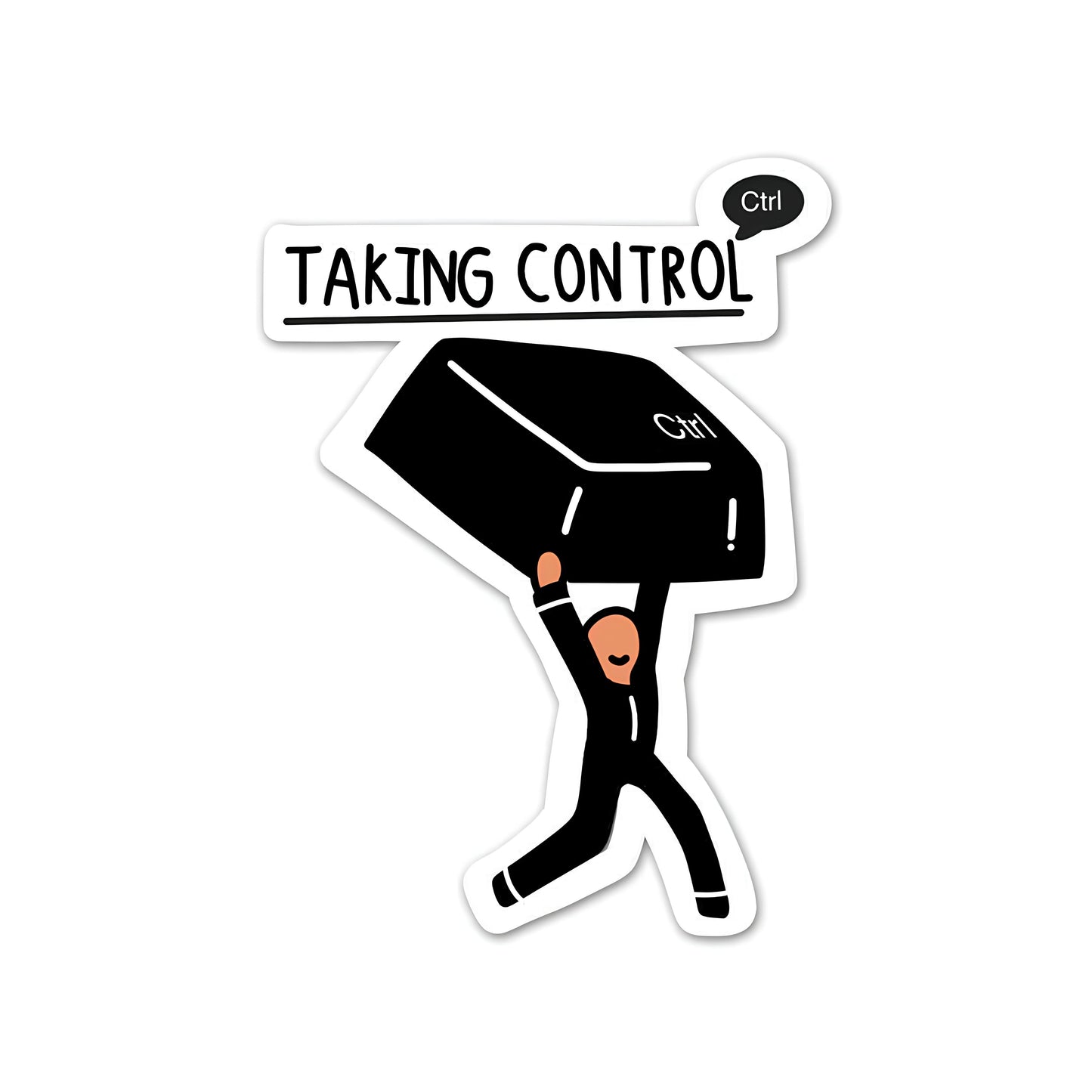 Taking control sticker