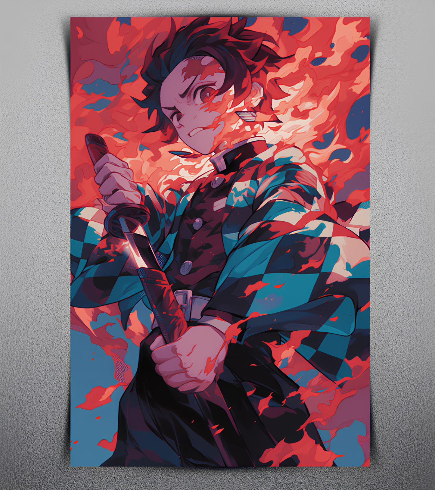 Tanjiro Abstract Wall Poster