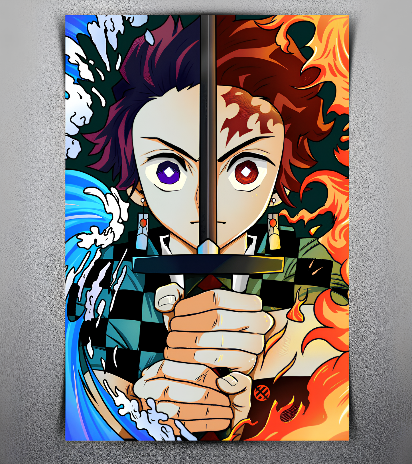 Tanjiro Water & Fire Wall Poster