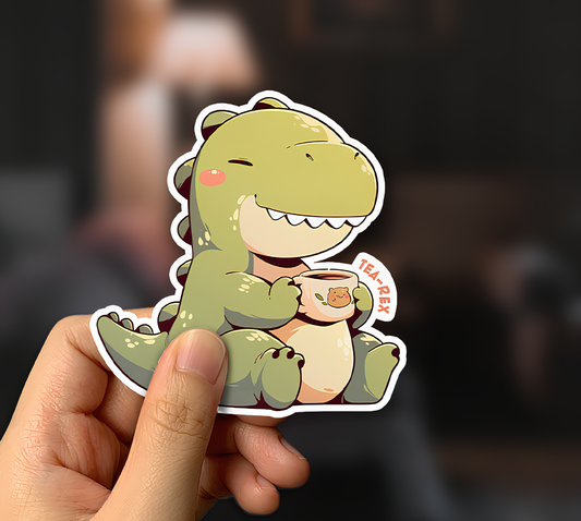 Tea Rex Sticker