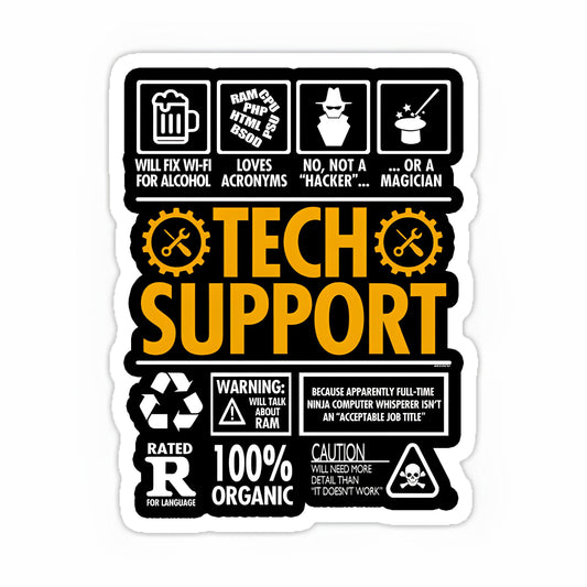 Tech support sticker