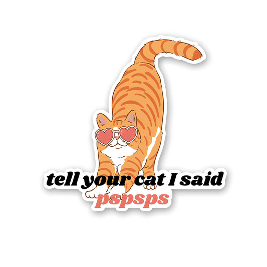 Tell your cat sticker