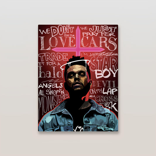 The Weeknd Pop Art Metal Poster