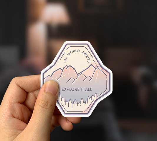 The World Awaits Explore Sticker