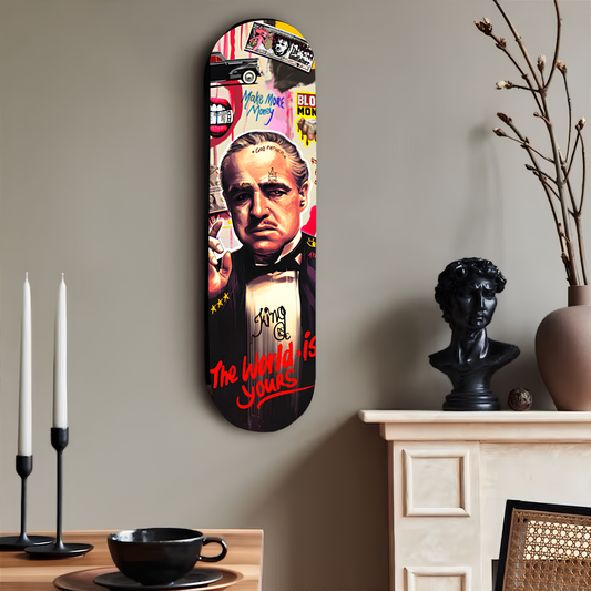 The World is Yours - Don Vito Corleone Skateboard Deck