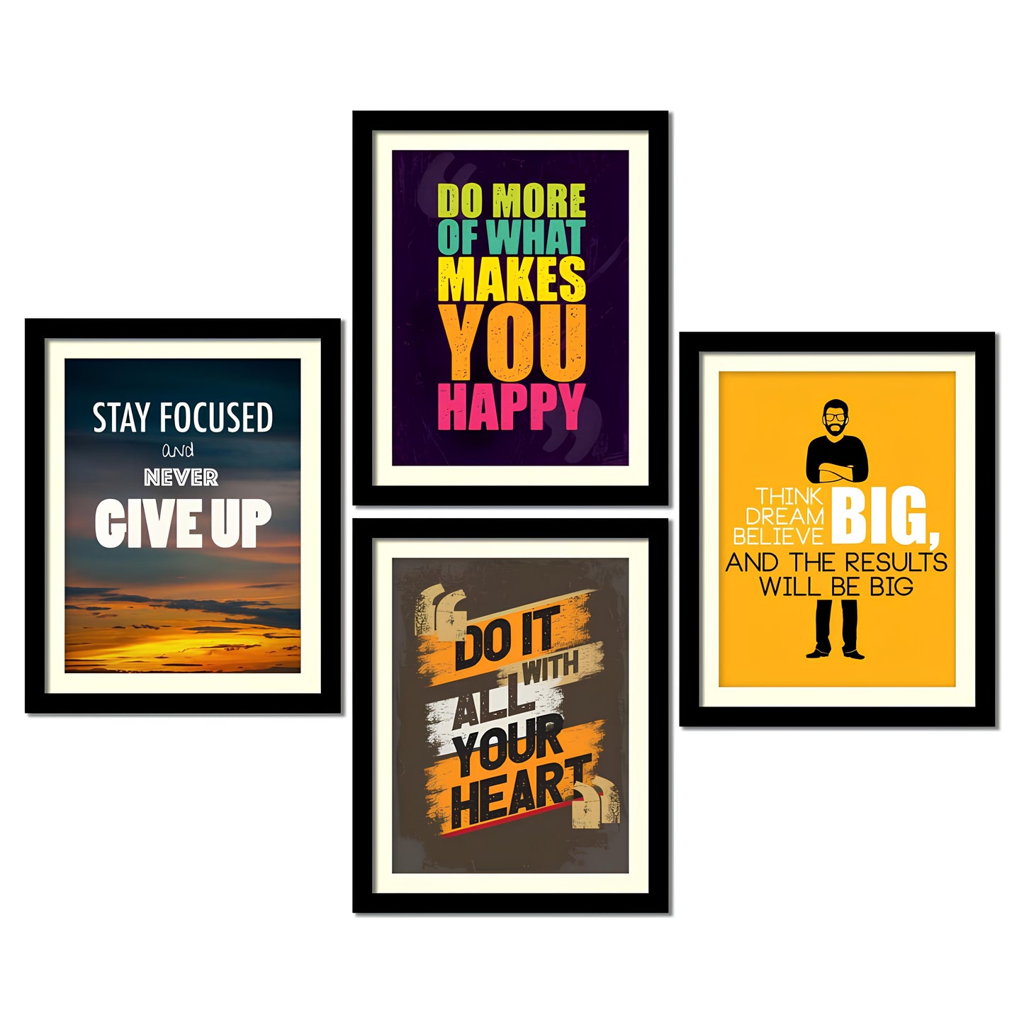 Think Big Quote Premium Wall Frame Set of Four