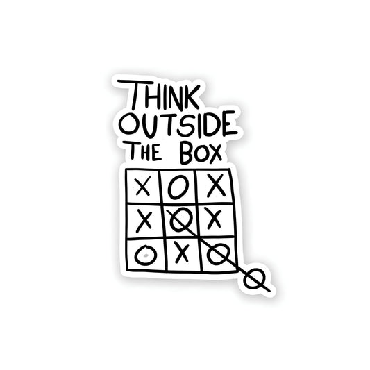 Think outside the box Sticker