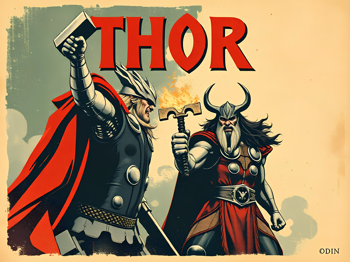 Thor Vs odin Poster-2