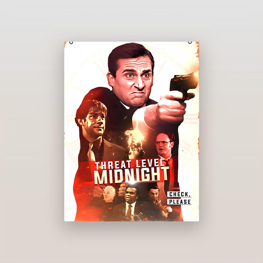 Threat Level Midnight The Office Metal Poster