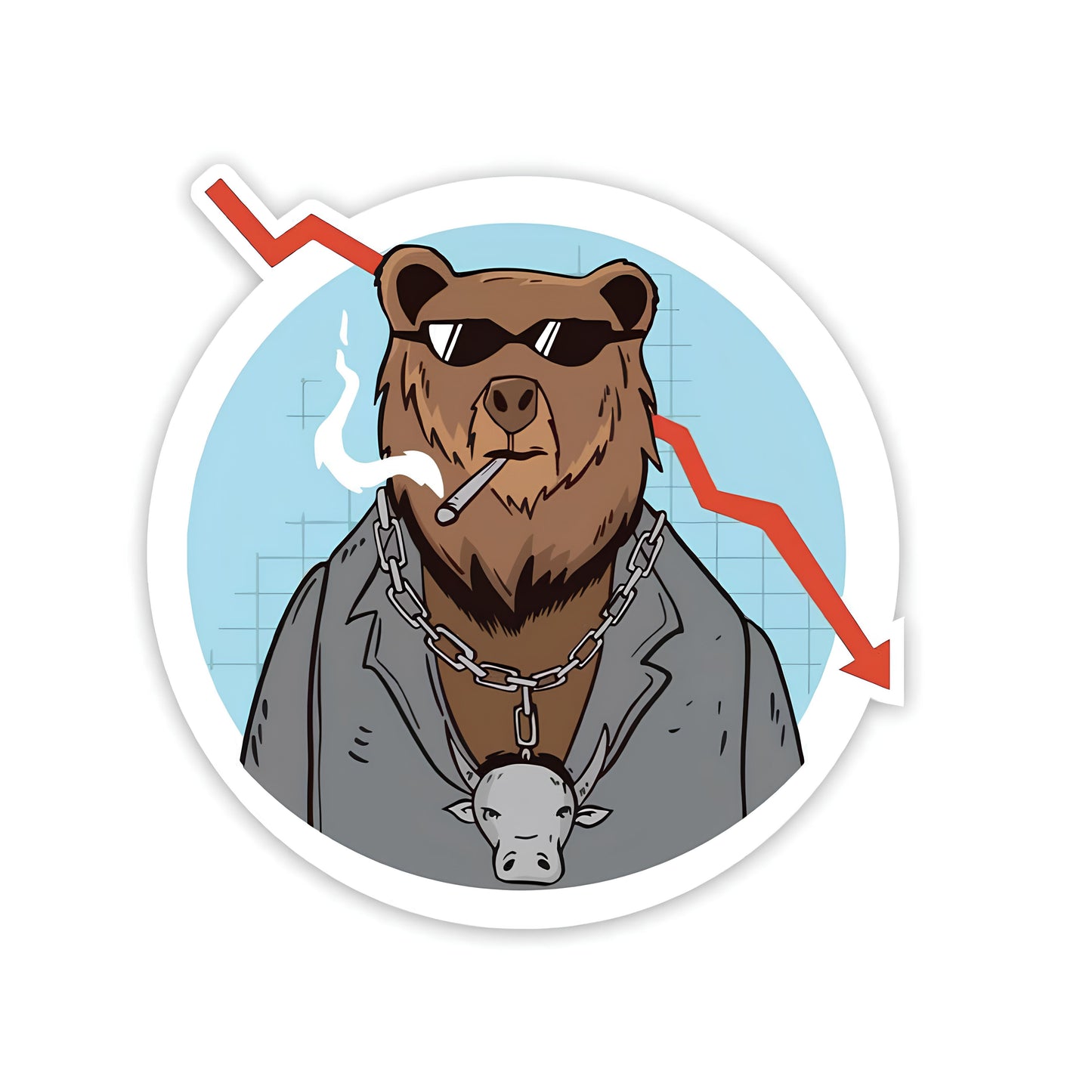 Trading bear sticker