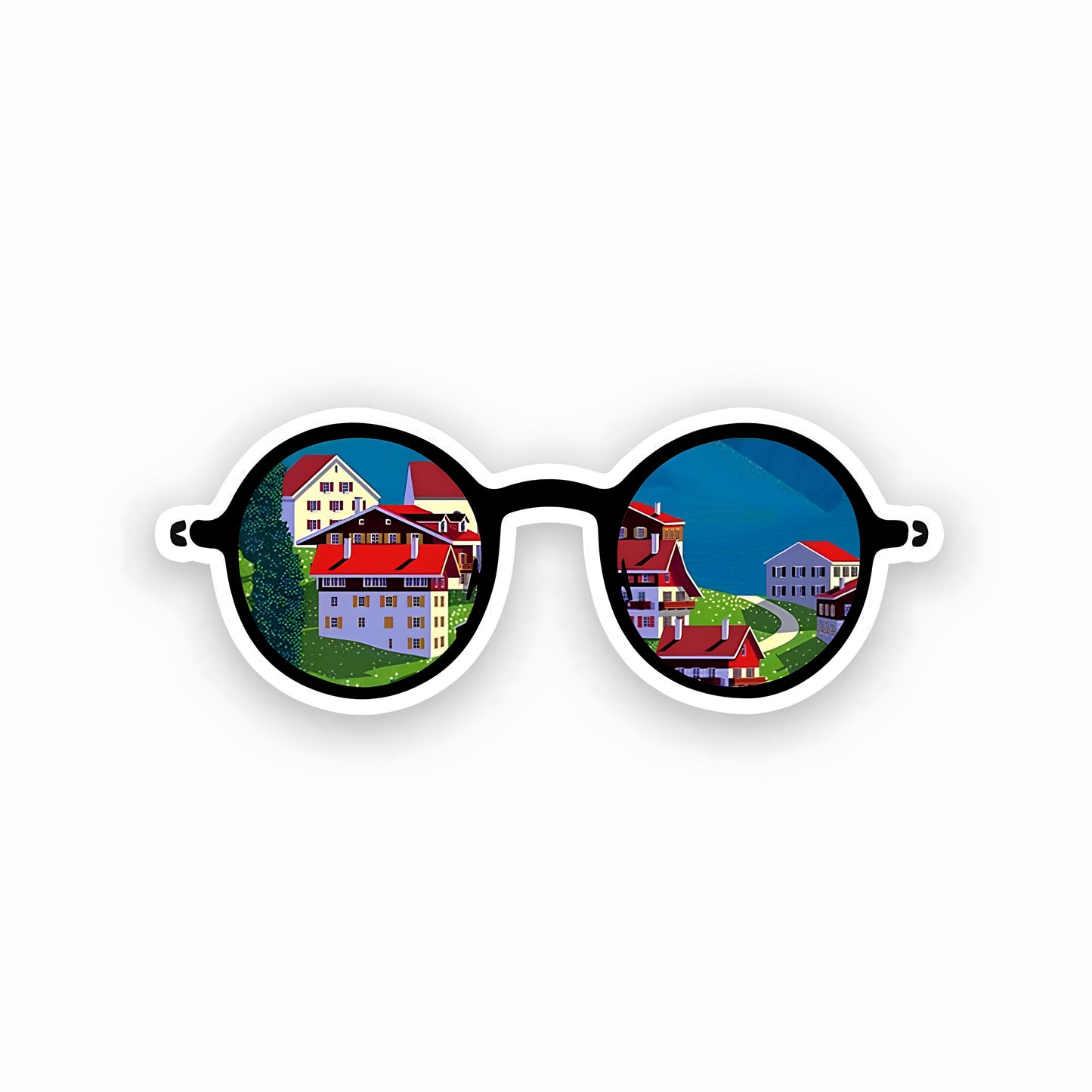 Travel glasses sticker