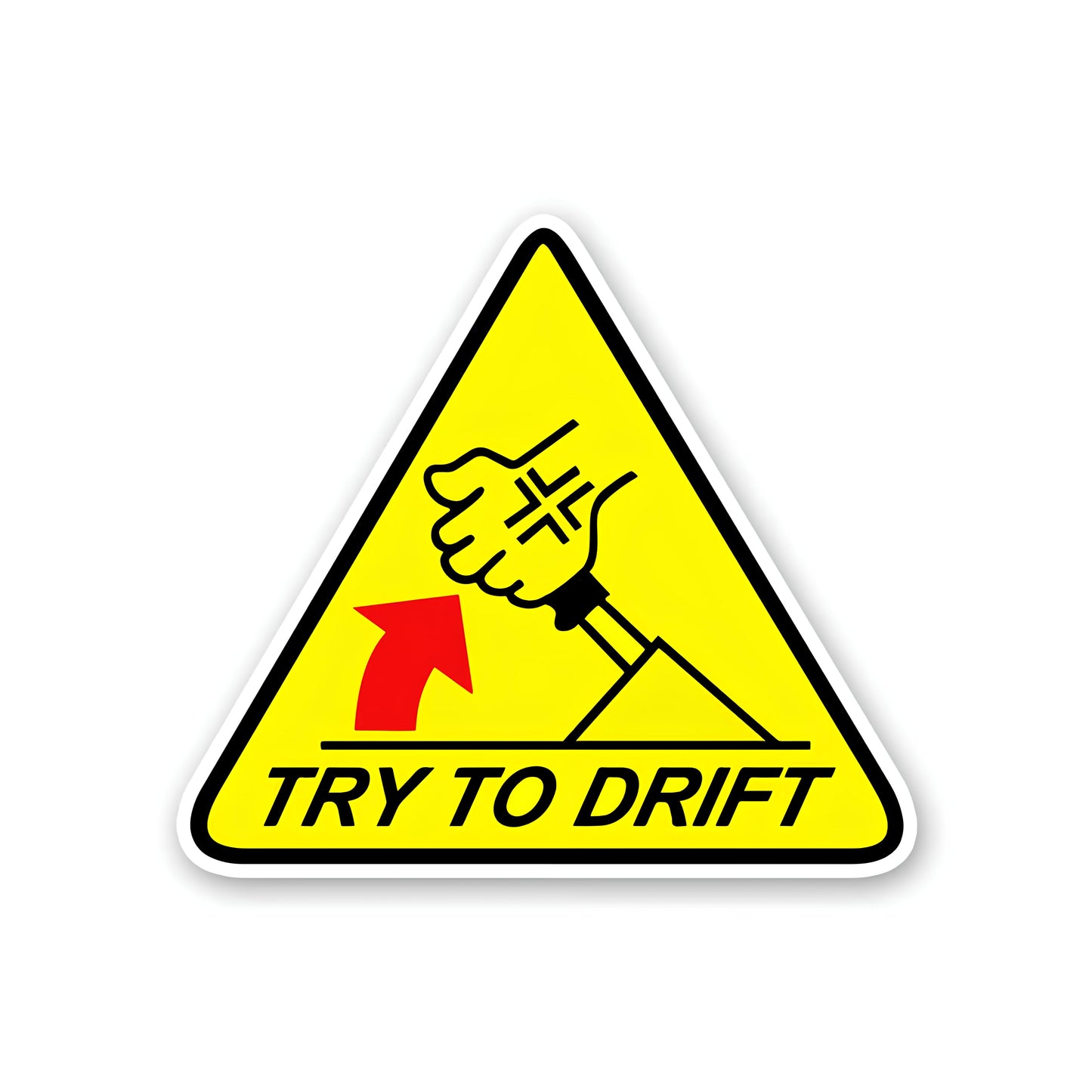 Try to drift sticker