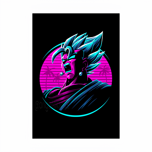 Vegito Neon Amoled Poster