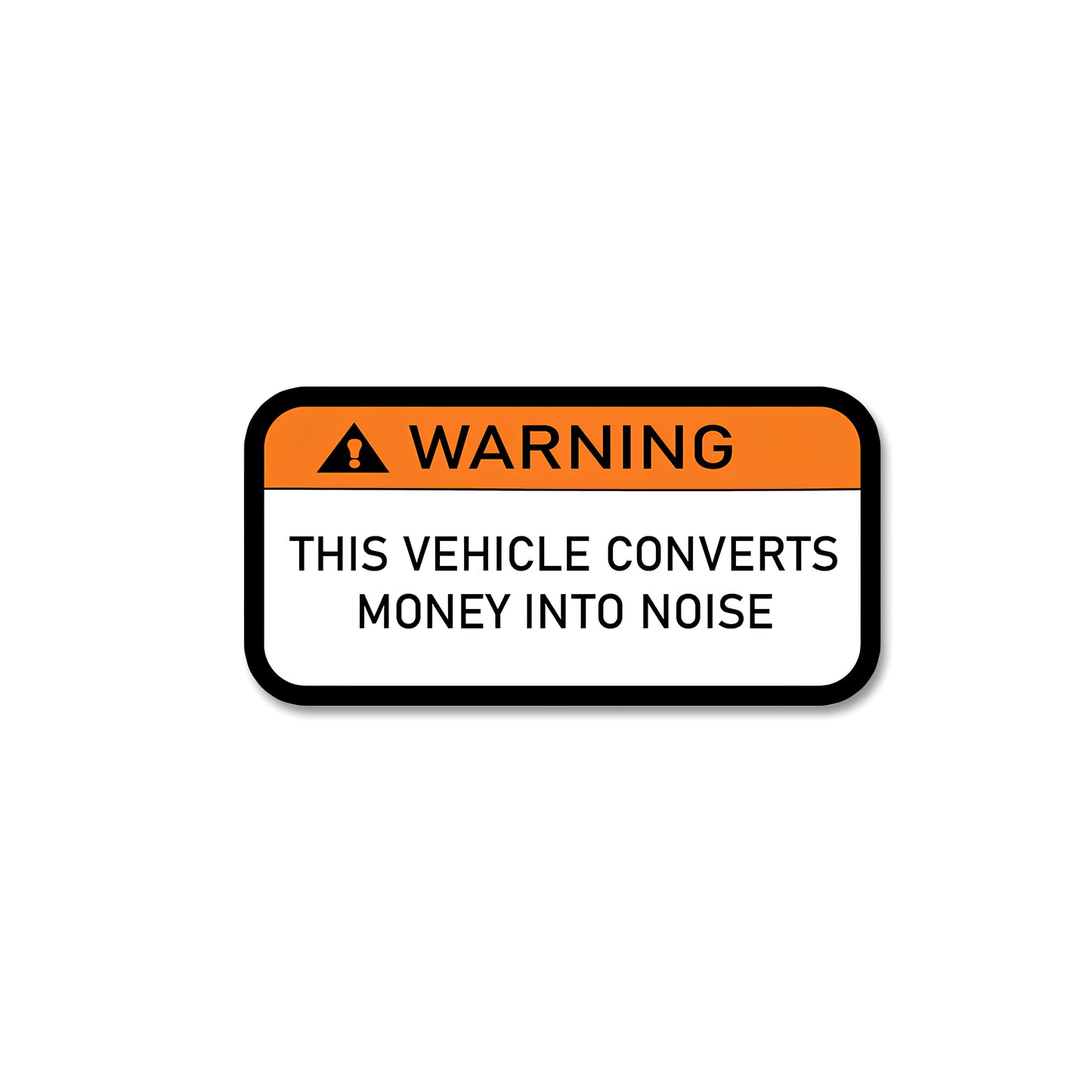 Vehicle warning Sticker