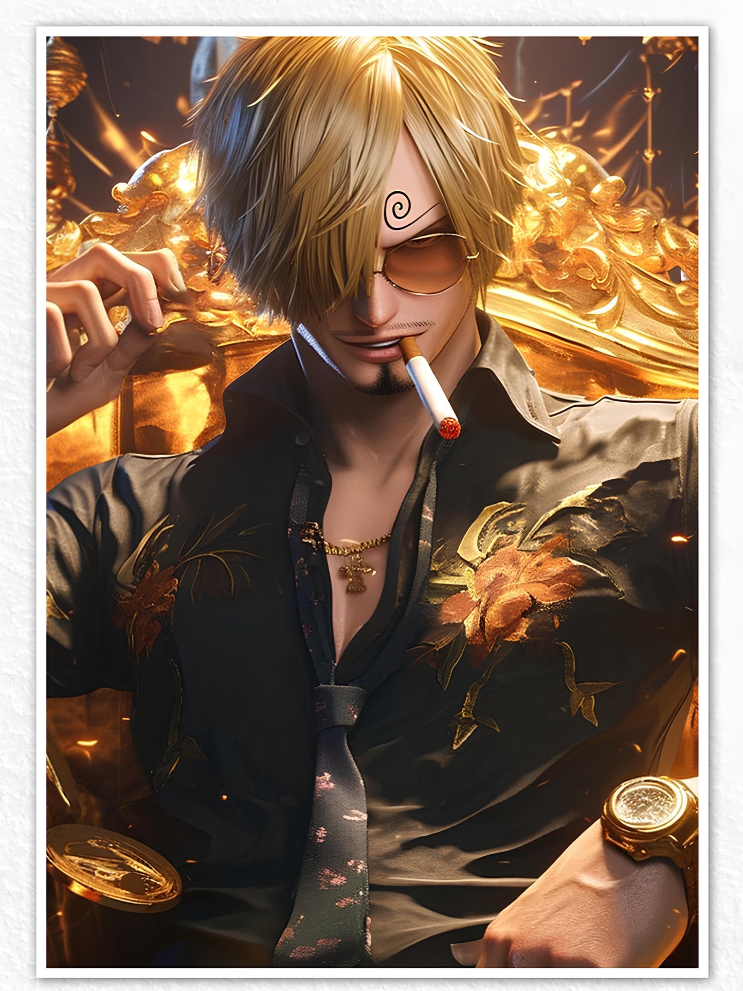 Vinsmoke Sanji Smoke Attitude Poster