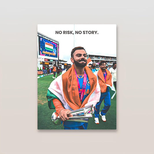 Virat Kohli Motivational Cricket Metal Poster-2