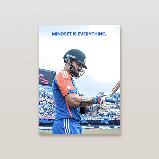 Virat Kohli Motivational Cricket Metal Poster