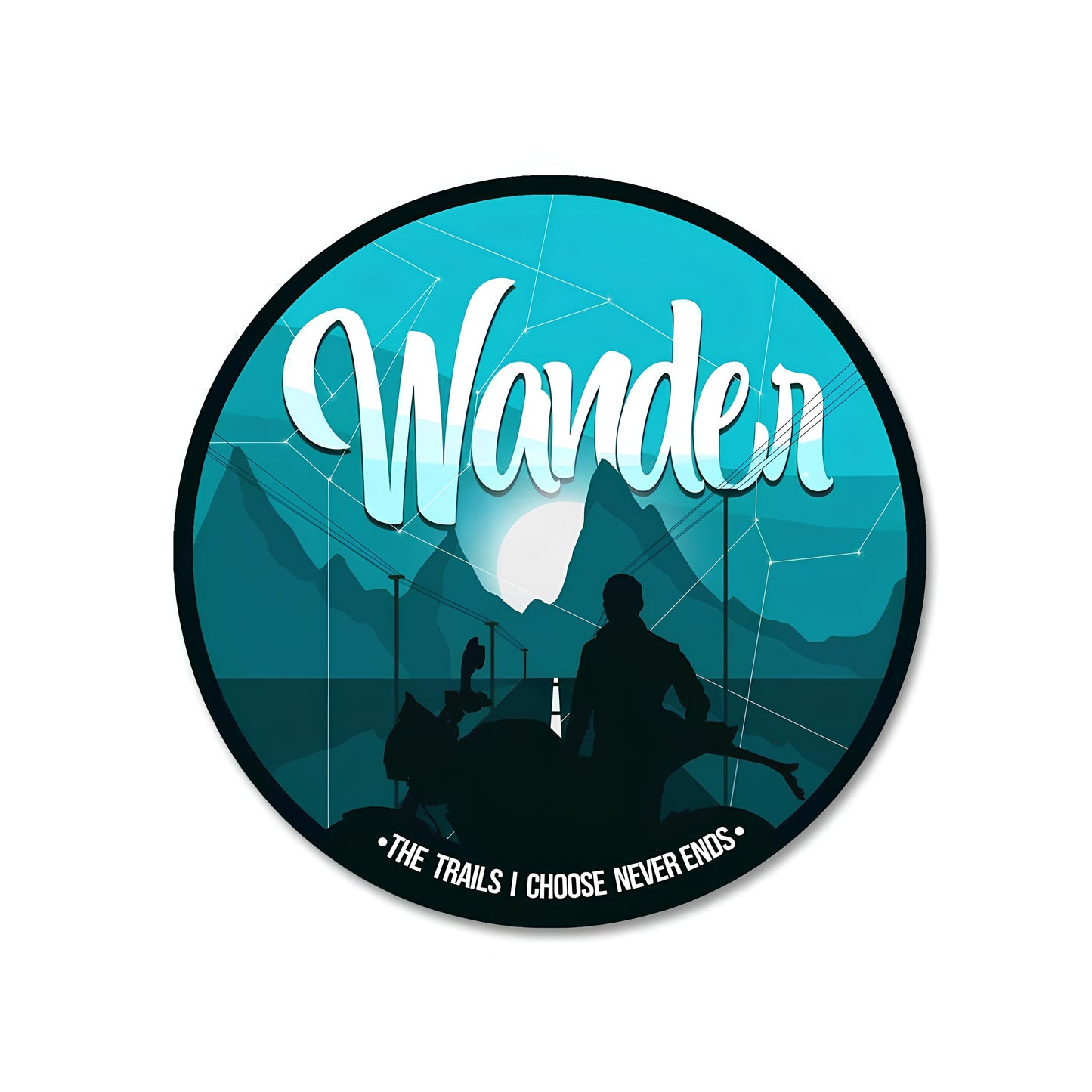 Wander the trails sticker