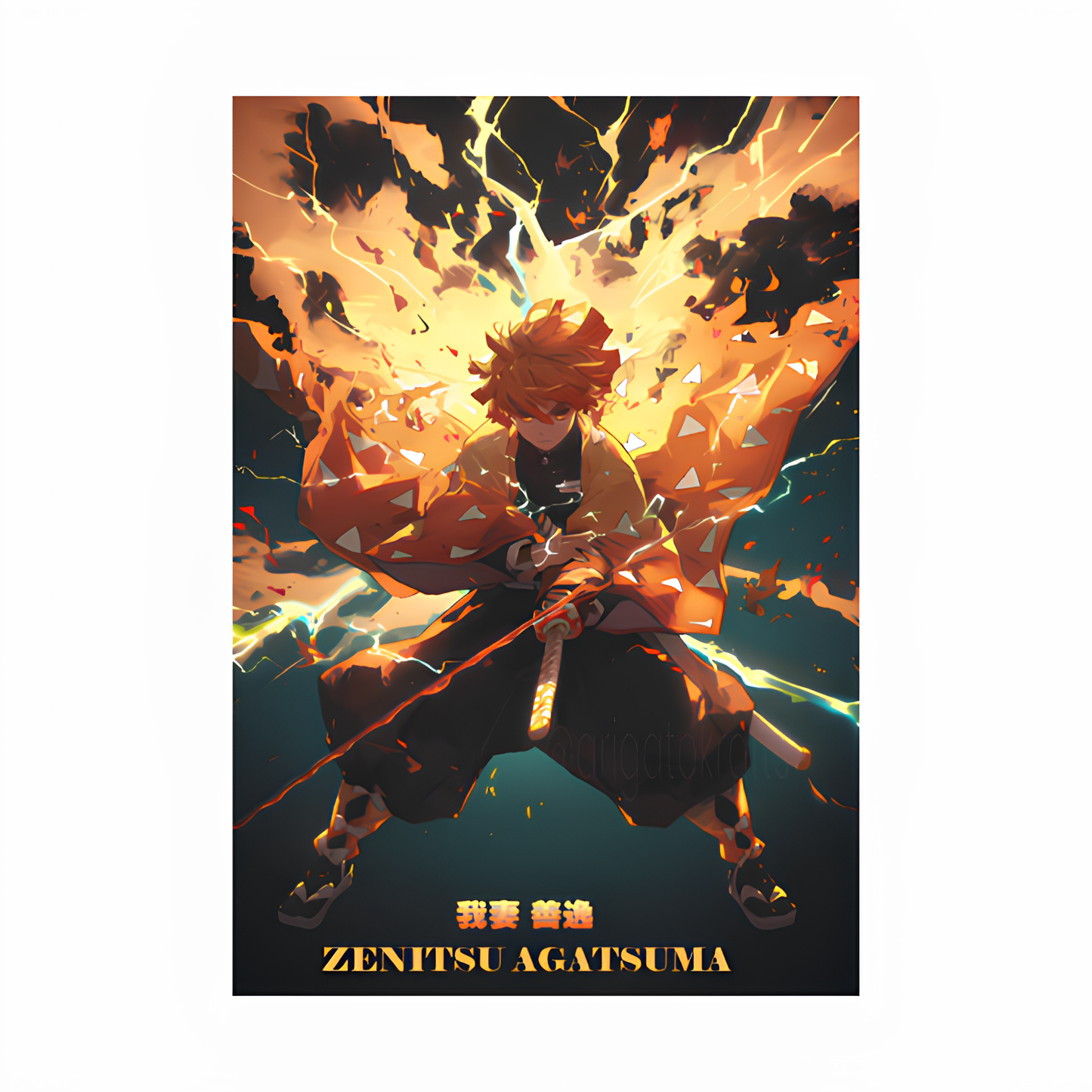 Zenitsu Agatsuma Custom Artwork Poster