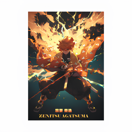 Zenitsu Agatsuma Custom Artwork Poster