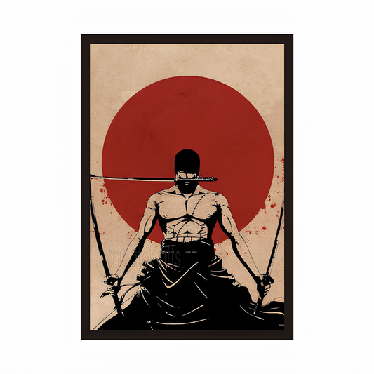 Zoro Fight Stance Framed Poster