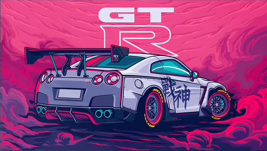 GTR | VECTOR STYLE CARS #01 | CAR POSTERS