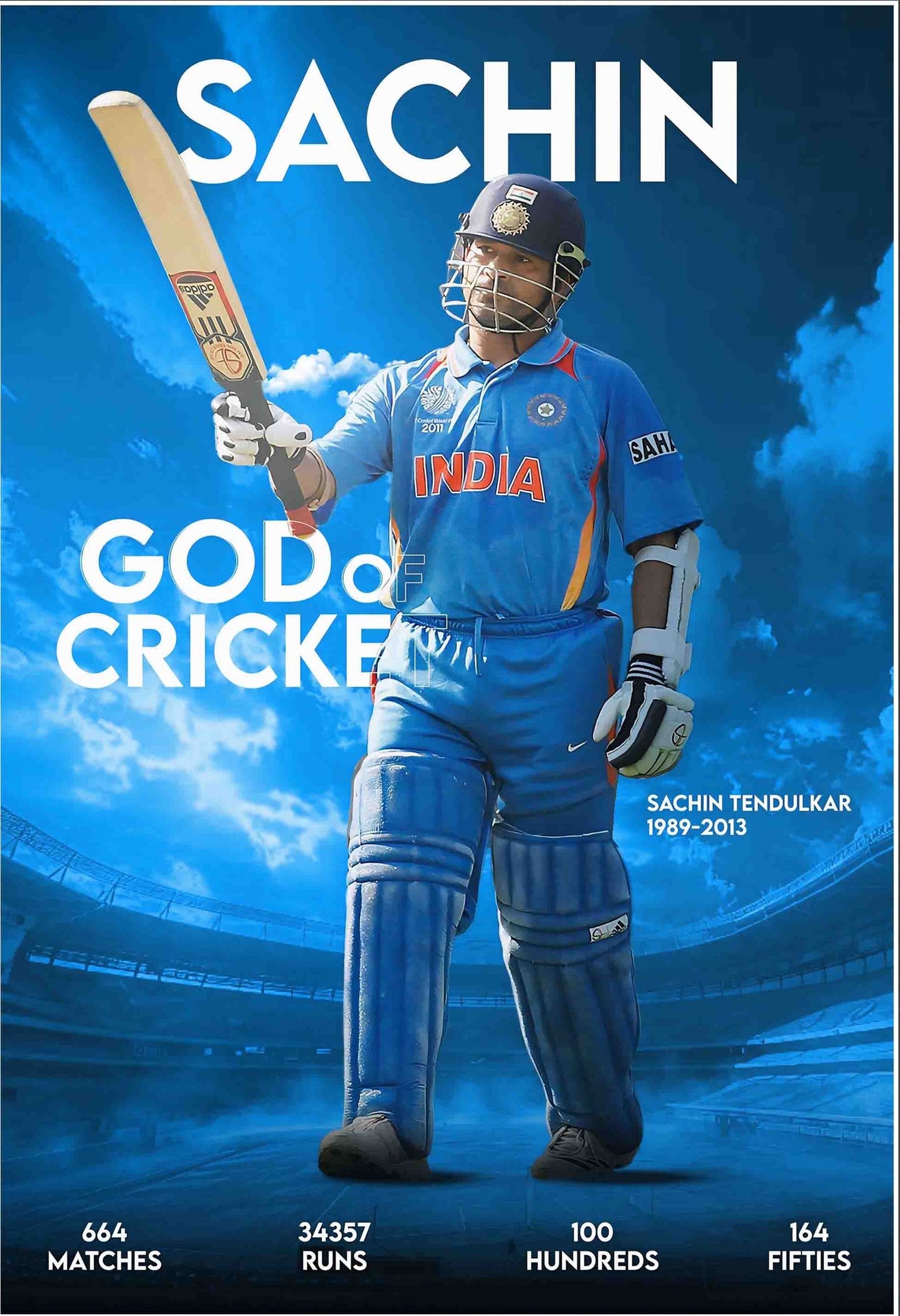 God of Cricket | Sachin Tendulkar | Cricket Poster