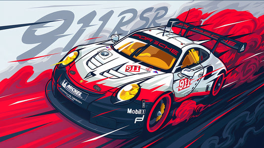 911RSR | VECTOR STYLE CARS #01 | CAR POSTERS