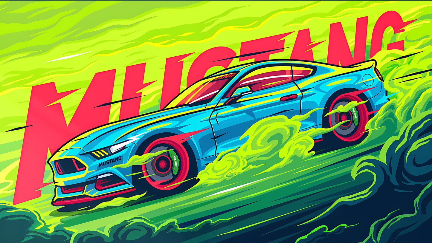 MUSTANG | VECTOR STYLE CARS #01 | CAR POSTERS