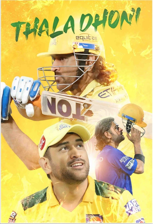 Thala DHONI | CSK | Cricket Poster