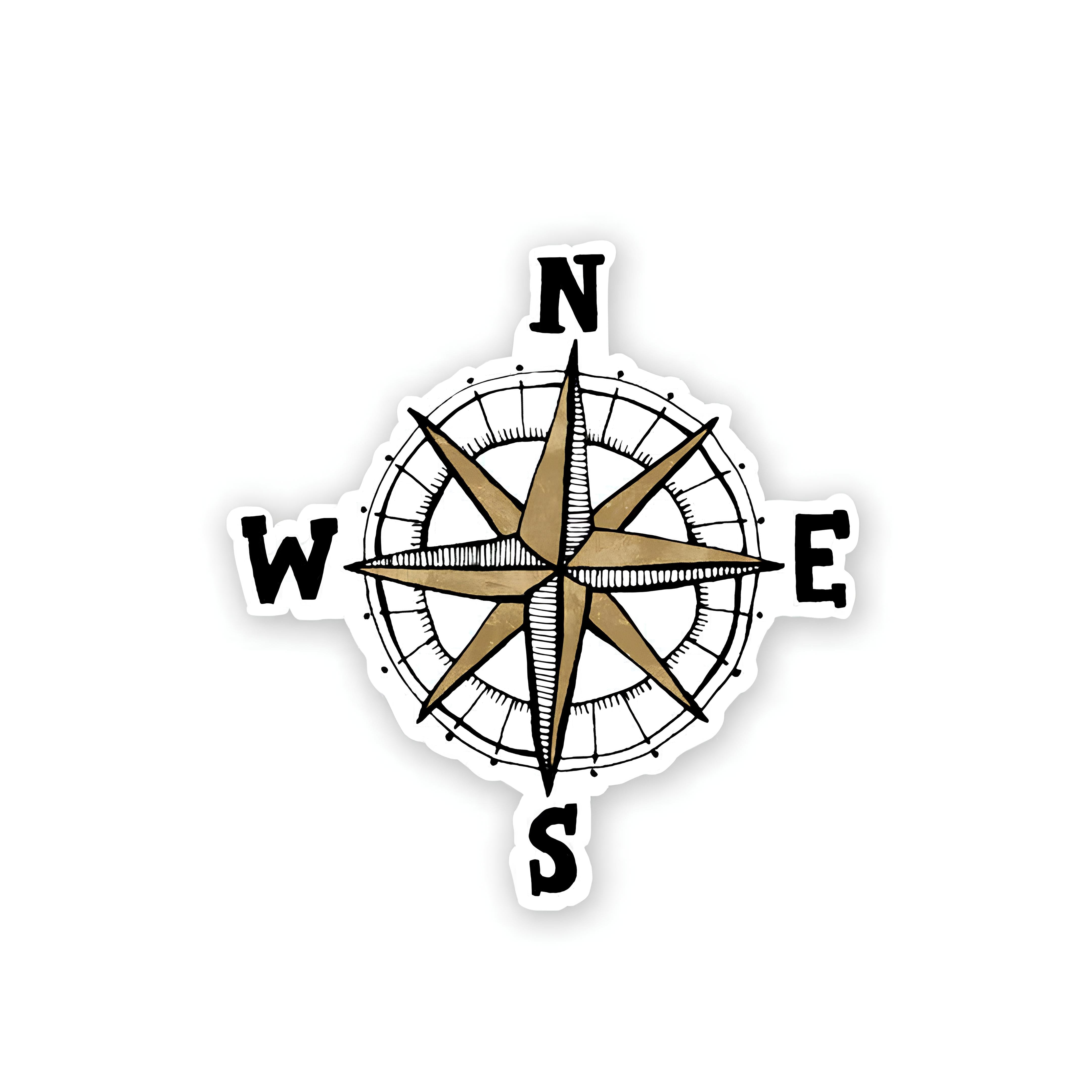 compass sticker – InkyPrinty