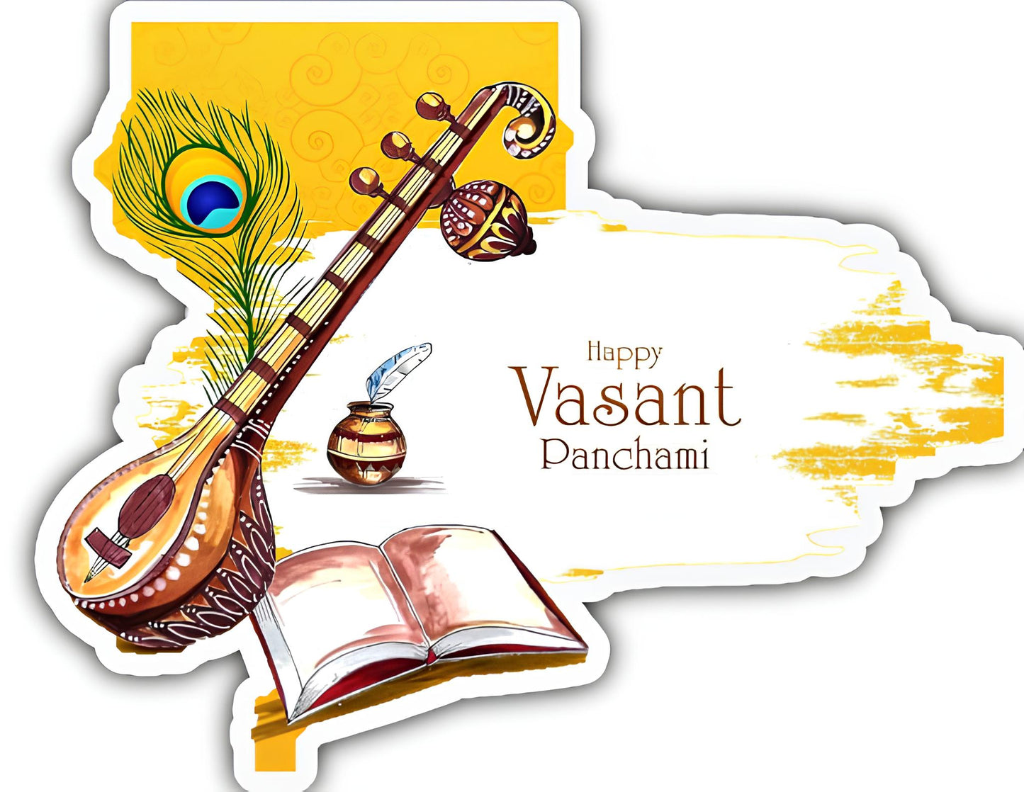 Happy vasant panchmi Sticker