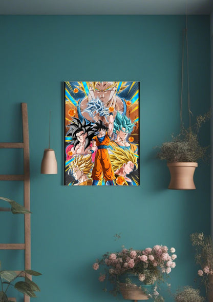 DRAGON BALL Z  GOKU ALL VERSIONS  POSTER