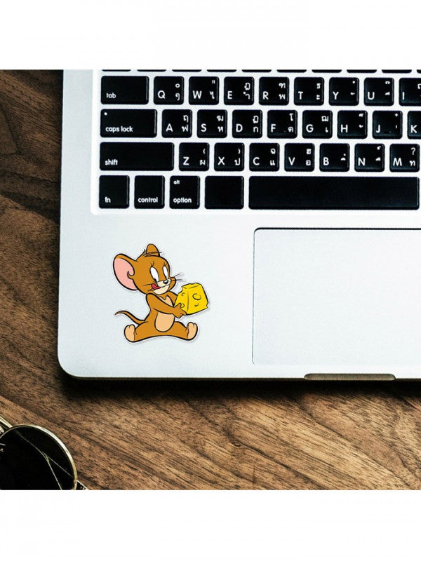 Jerry Crrying Sticker Jerry Loves Cheese - Tom & Jerry Official Sticker – Inkyprinty.in