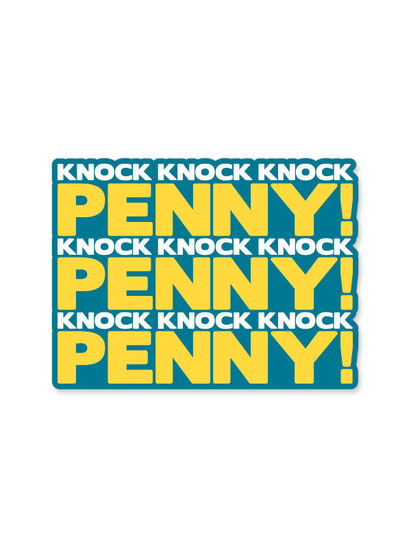 Knock Knock Knock - The Big Bang Theory Official Sticker – Inkyprinty.in