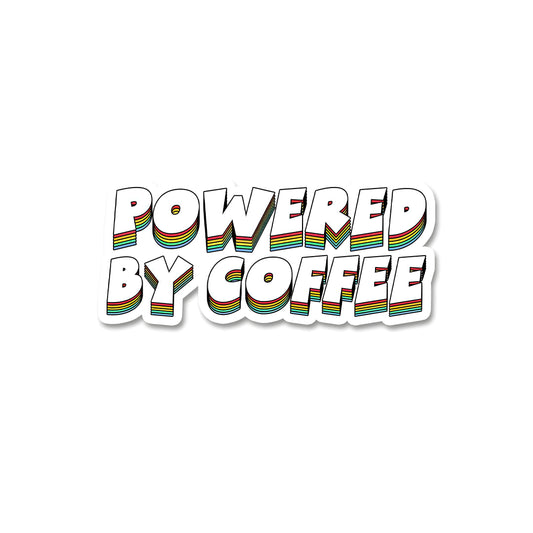 powered by coffee sticker