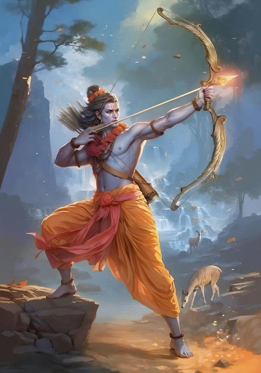 Shri Ram oil painting