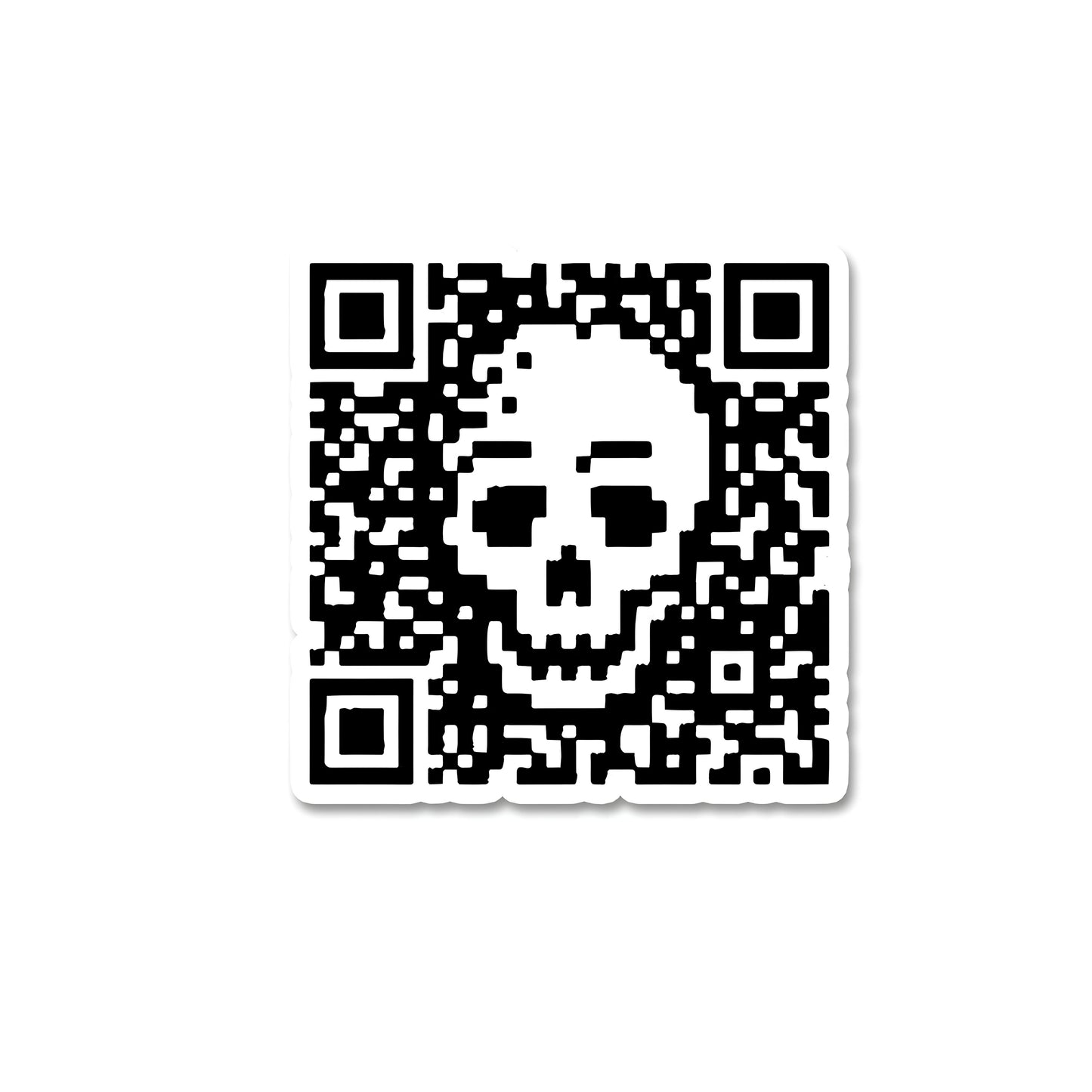 skull barcode sticker