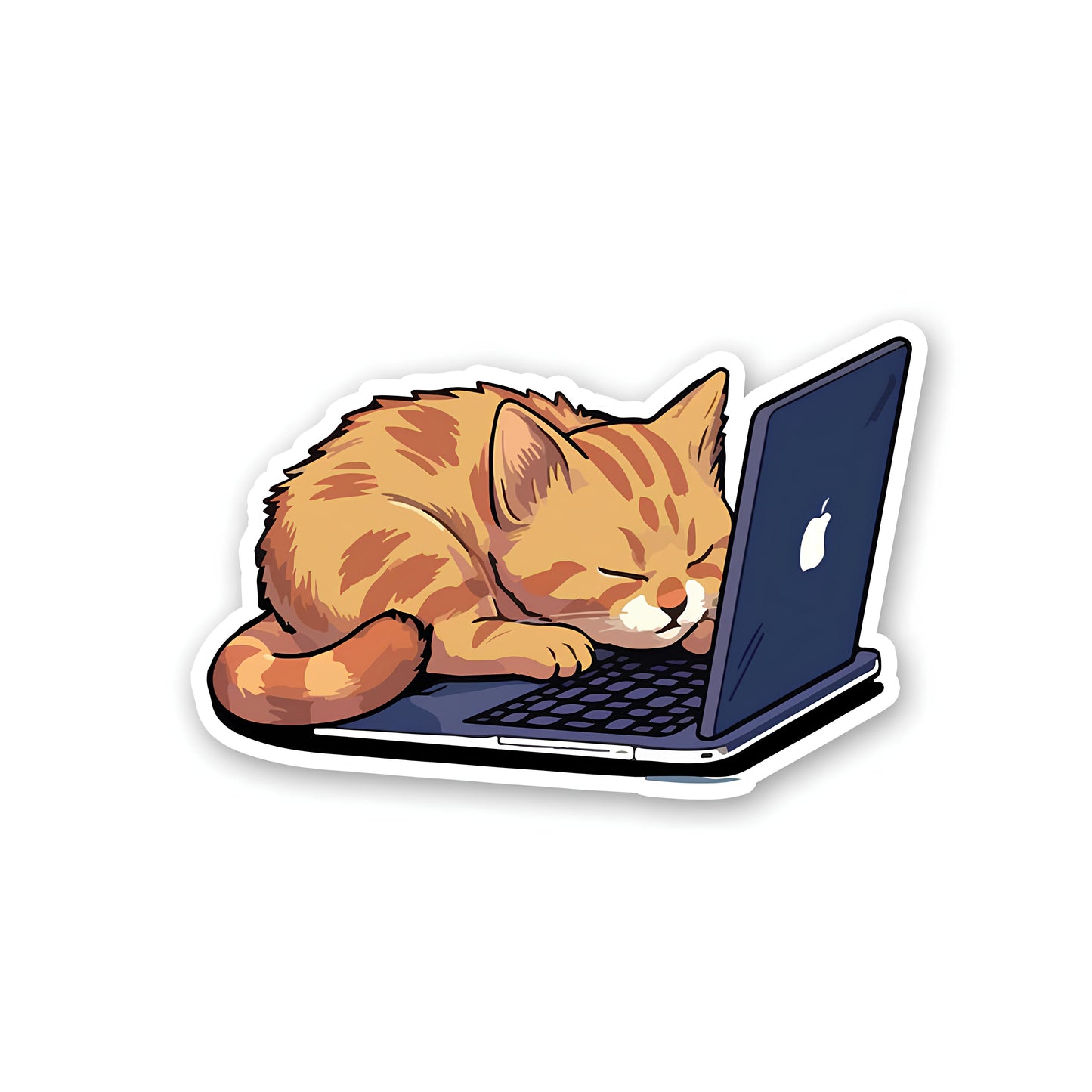 Sleeping cat sticker