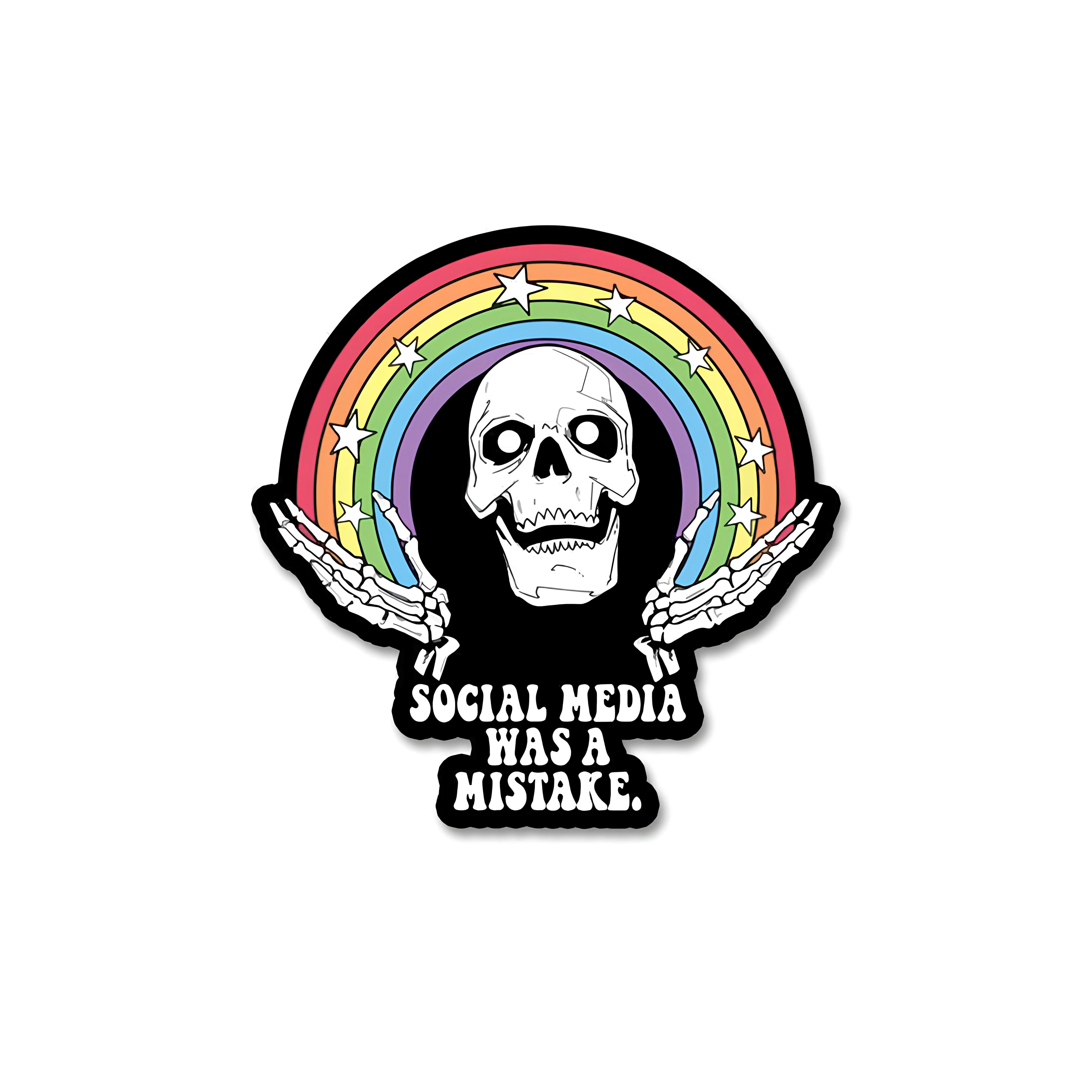 Past Mistake Visualization Sticker social media was a mistake sticker – Inkyprinty.in